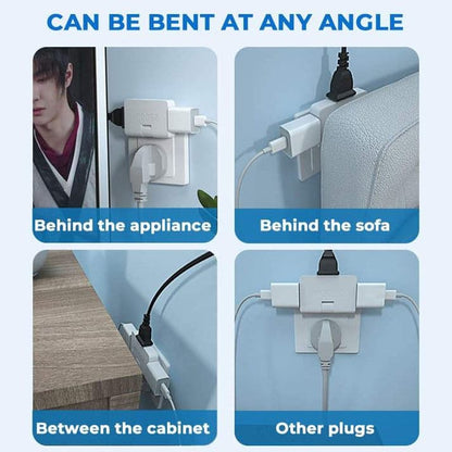 Triple Socket Adapter with 180° Rotation – EU Plug