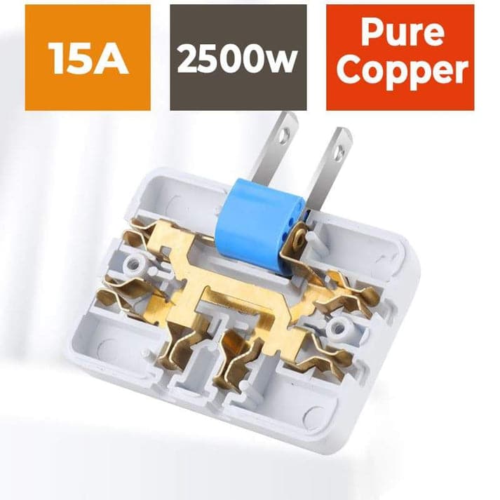 Triple Socket Adapter with 180° Rotation – EU Plug