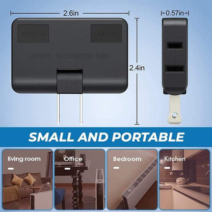 Triple Socket Adapter with 180° Rotation – EU Plug