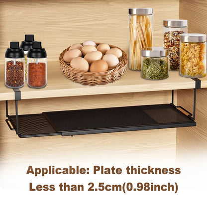 Adjustable Under-Counter Shelf | Versatile Storage Basket | Steel Frame | Extends 15.2–27.8 inches