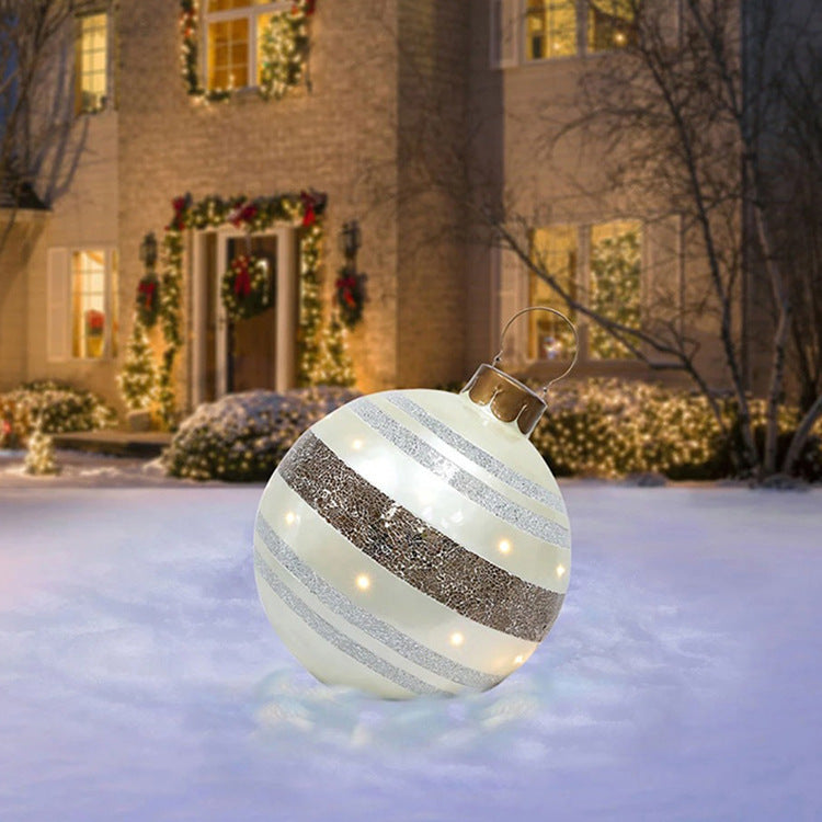 60cm Inflatable Outdoor Christmas Ball – Weatherproof PVC Decoration
