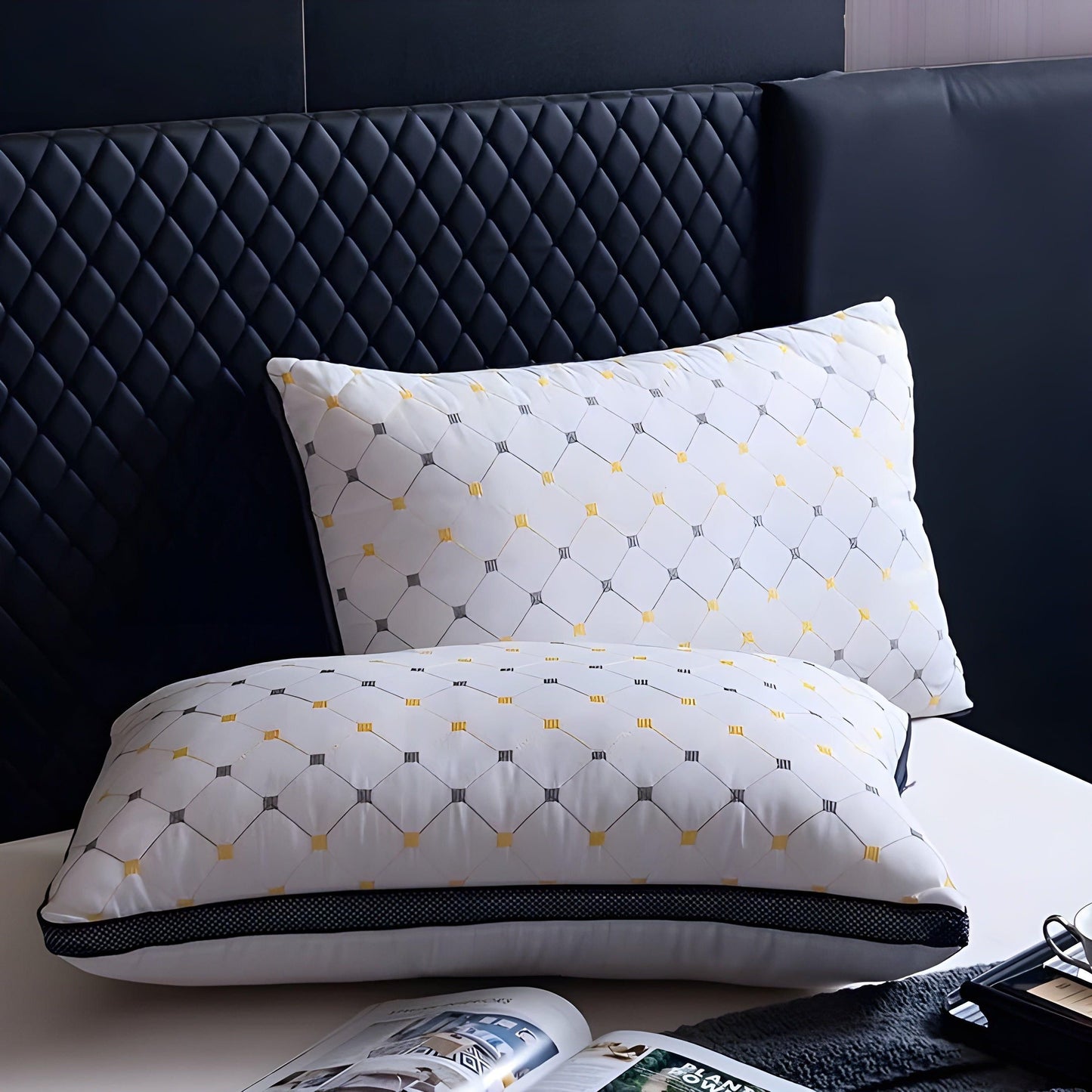 Hypoallergenic Side Sleeper Neck Support Pillow - Washable, Pain Relief