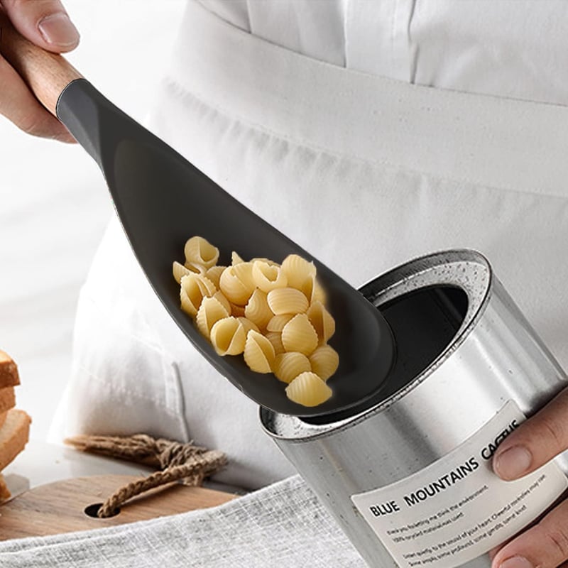 Versatile Cooking Spoon & Turner | Heat Resistant up to 230°C, BPA-Free Silicone | Gentle on Non-Stick Surfaces | 29×7 cm