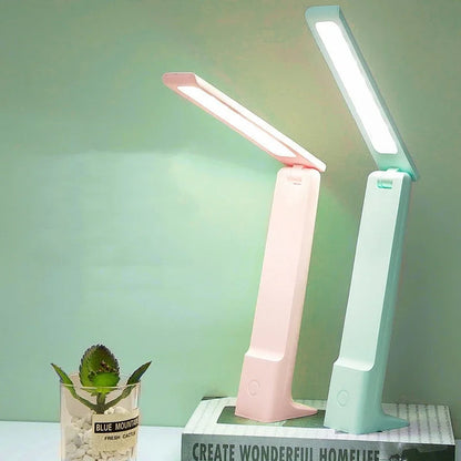 LED Table Lamp with Touch Control, Dimmable, 3 Light Colors, 20 Hour Battery, White/Pink/Blue