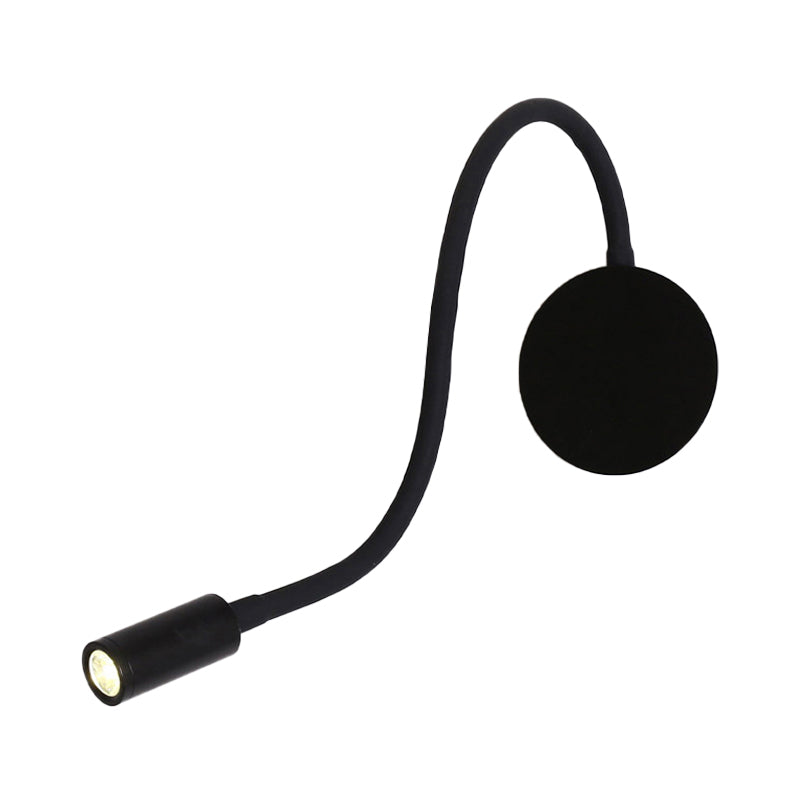 Contemporary LED Wall Sconce Lamp with Adjustable Cylinder Design in Black/White