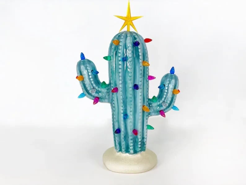 Vintage Luminous Cactus for Christmas Decor