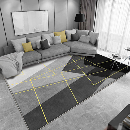 Chic Geometric Design Area Rug - Modern, Washable, Pet-Friendly