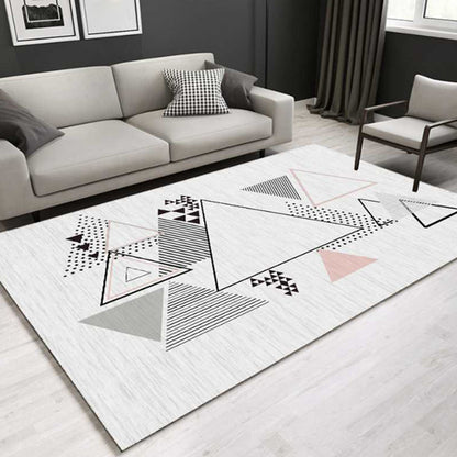 Modern Triangle Area Rug in Multicolor - Machine Washable for Living Room