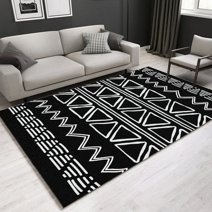 Modern Triangle Area Rug in Multicolor - Machine Washable for Living Room