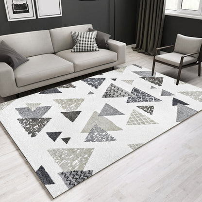 Modern Triangle Area Rug in Multicolor - Machine Washable for Living Room