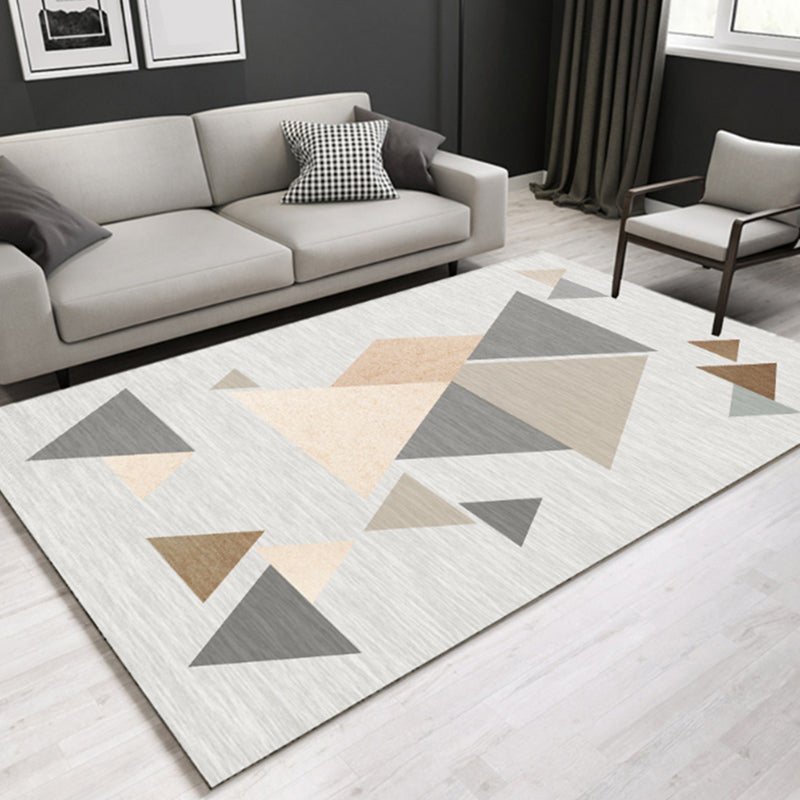 Modern Triangle Area Rug in Multicolor - Machine Washable for Living Room