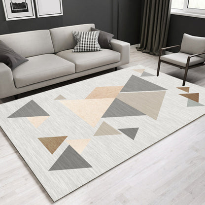 Modern Triangle Area Rug in Multicolor - Machine Washable for Living Room