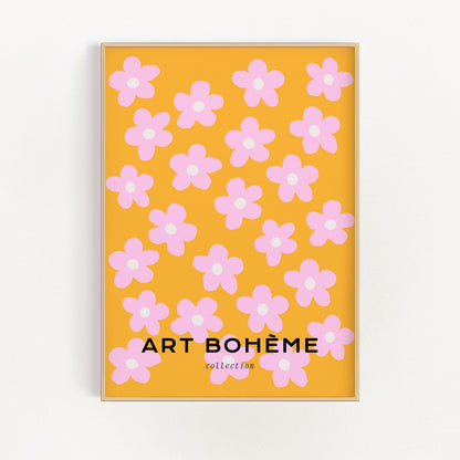 Pink Bloom Garden Art - Bohemian Style Decor