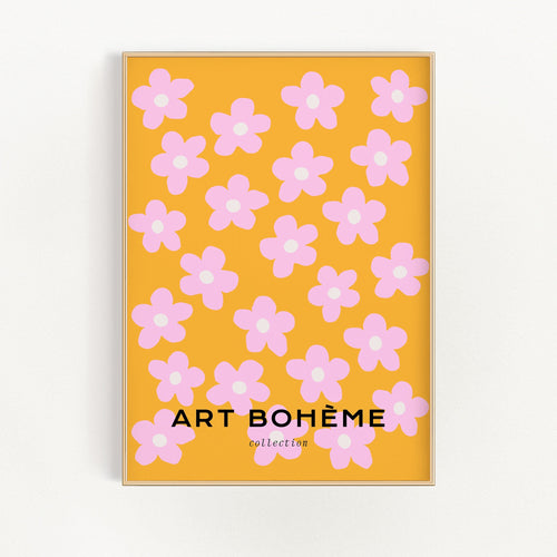 Pink Bloom Garden Art - Bohemian Style Decor