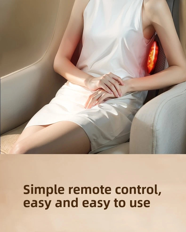 Heat-Enhanced Massage Cushion – Full Body Vibration for Office & Car