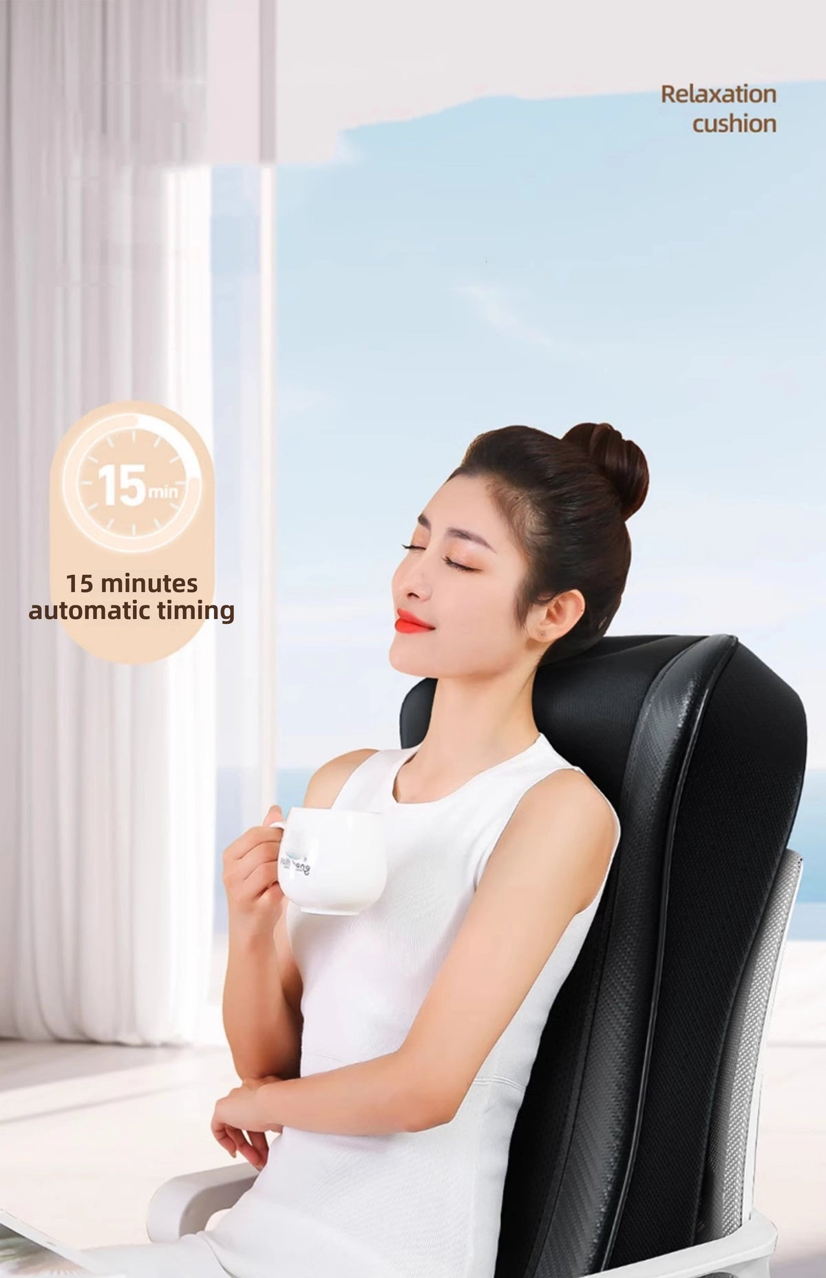 Neck and Back Massager with Heat – Deep Kneading Massage Cushion
