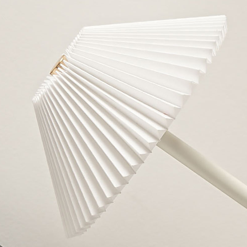 Fabric Table Lamp with Brass Cone Shade