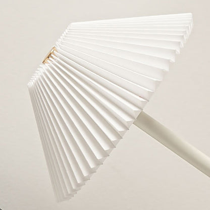 Fabric Table Lamp with Brass Cone Shade