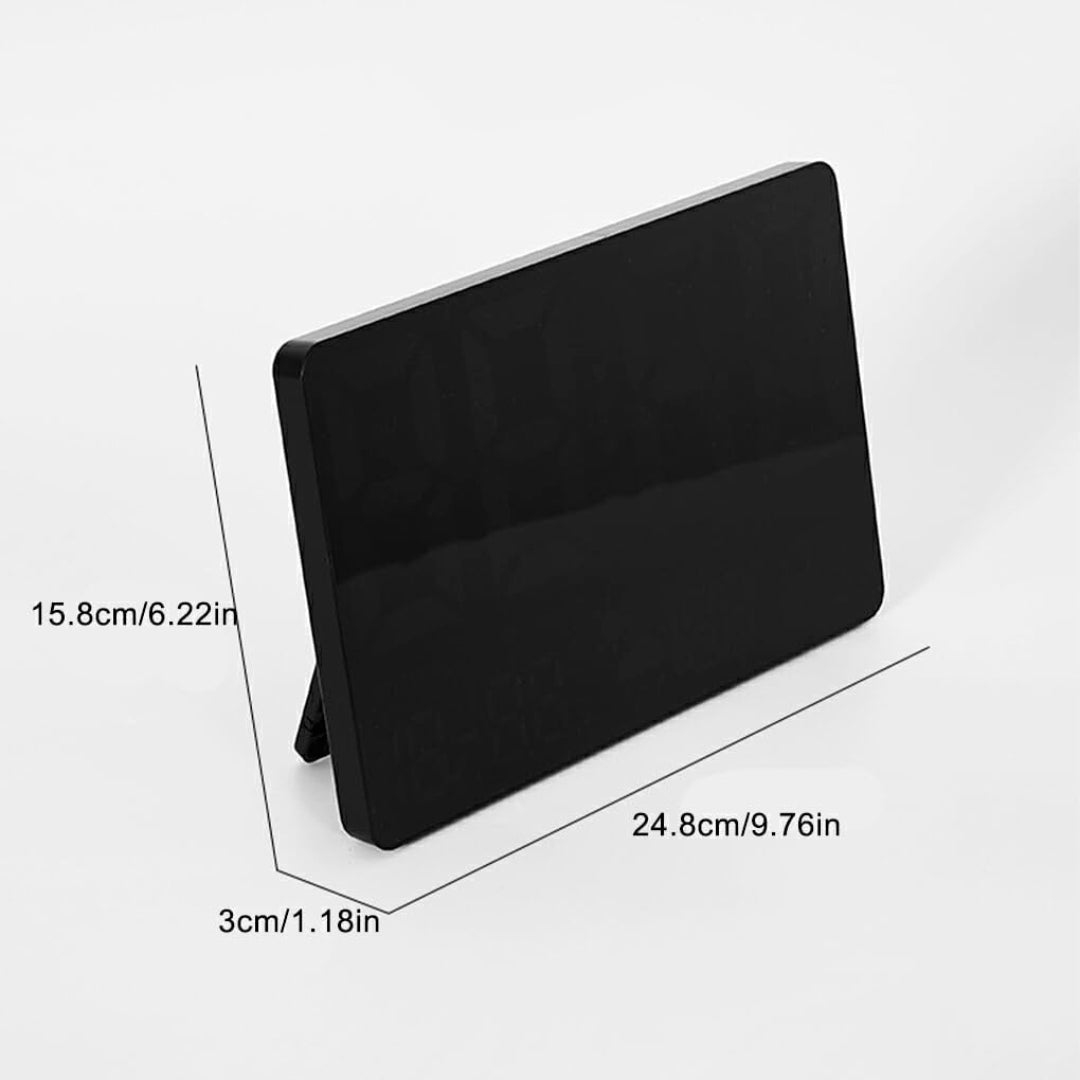 Contemporary LED Wall Clock with Digital Display