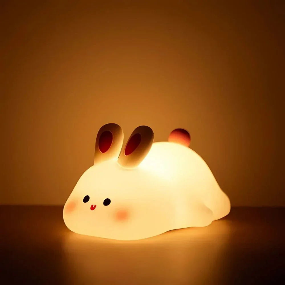 Touch-Controlled Rechargeable Night Light Lamp – Portable Squeeze Design