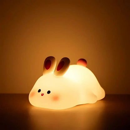 Touch-Controlled Rechargeable Night Light Lamp – Portable Squeeze Design