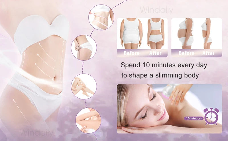 Wireless Body Massager with EMS, Vibration Features & 4 LED Colors