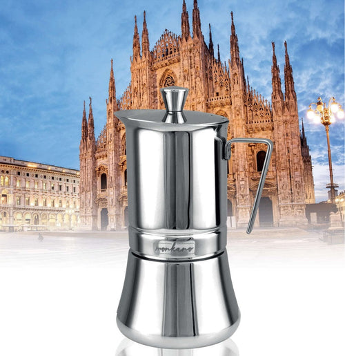 Stainless Steel Espresso Maker | Compatible with All Stoves