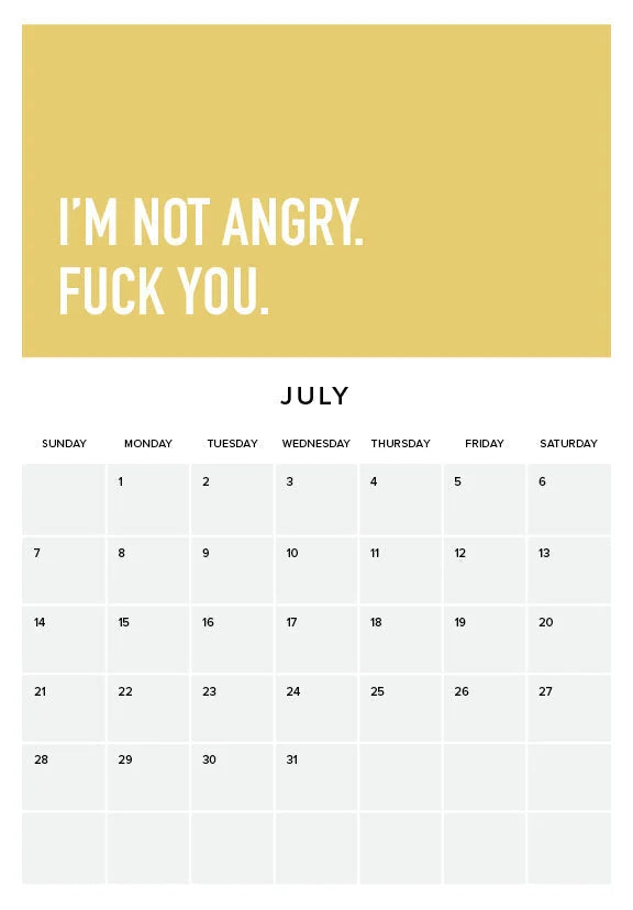 Embrace Adulting 2024 Wall Calendar | Sarcastic Humor