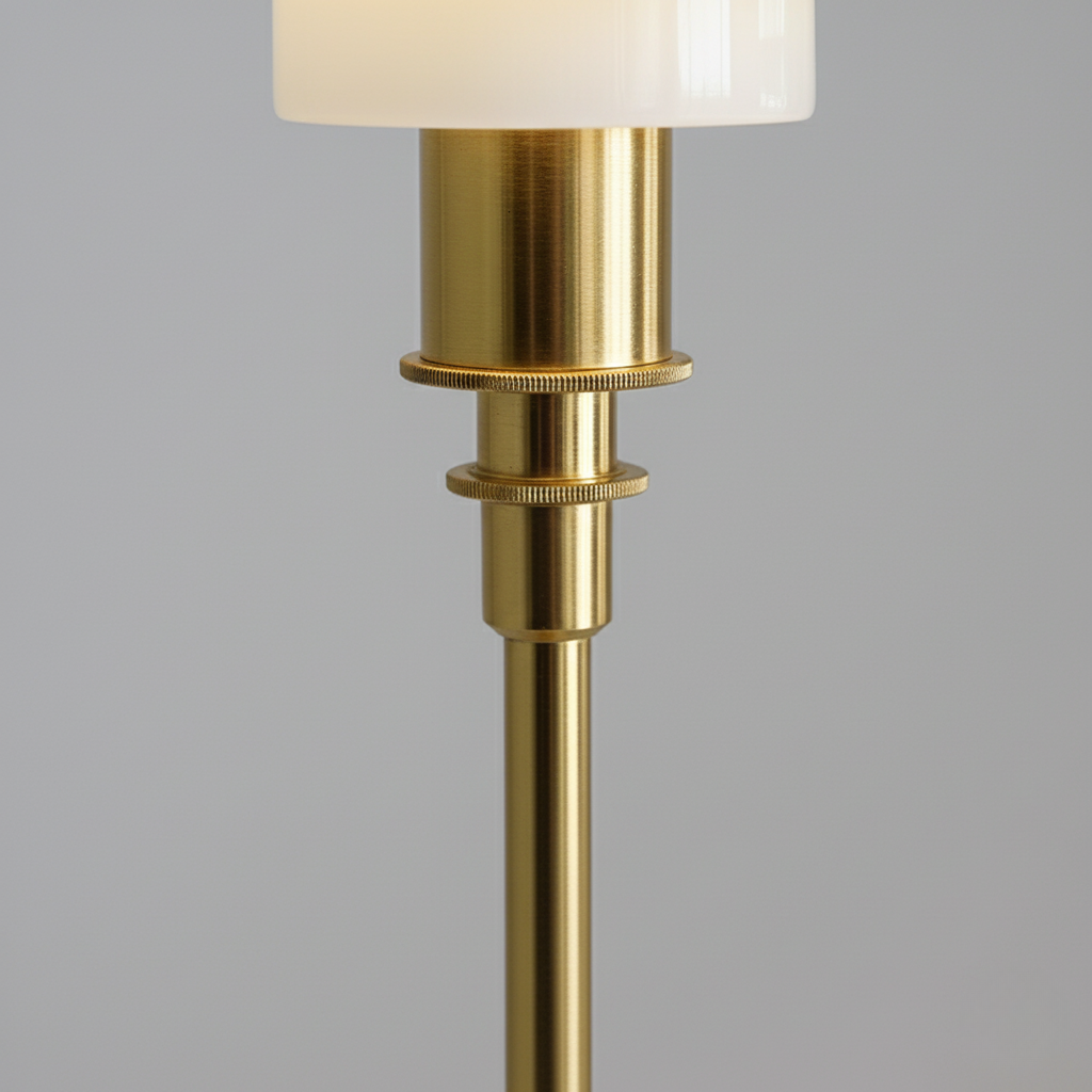 Minimalist Glass Shade Table Lamp for Scandinavian Style Bedroom