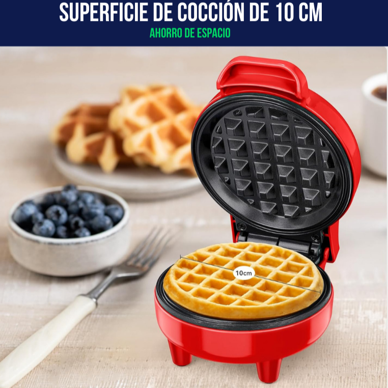 Mini Electric Waffle Maker - Easy to Use Multi-Function Waffle Iron