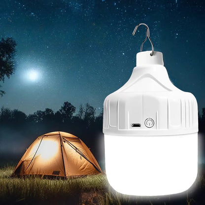 Rechargeable Portable LED Camping Light with USB – Multifunctional Outdoor Hanging Lamp for Emergencies and Picnics