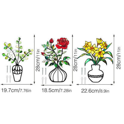 Set of 3 Scandinavian Metal Wall Plant Holders - Clip-On Design