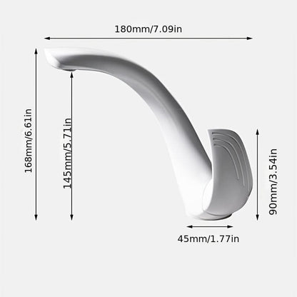 White C-Shaped Basin Tap