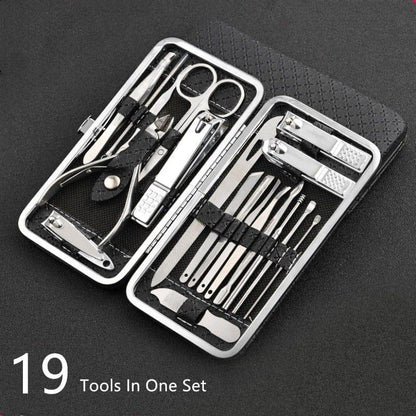 Premium 19-Piece Stainless Steel Nail Care Set