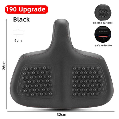 Ergonomic Wide Bicycle Seat – Shock-Absorbing Comfort for Urban and Trail Riding