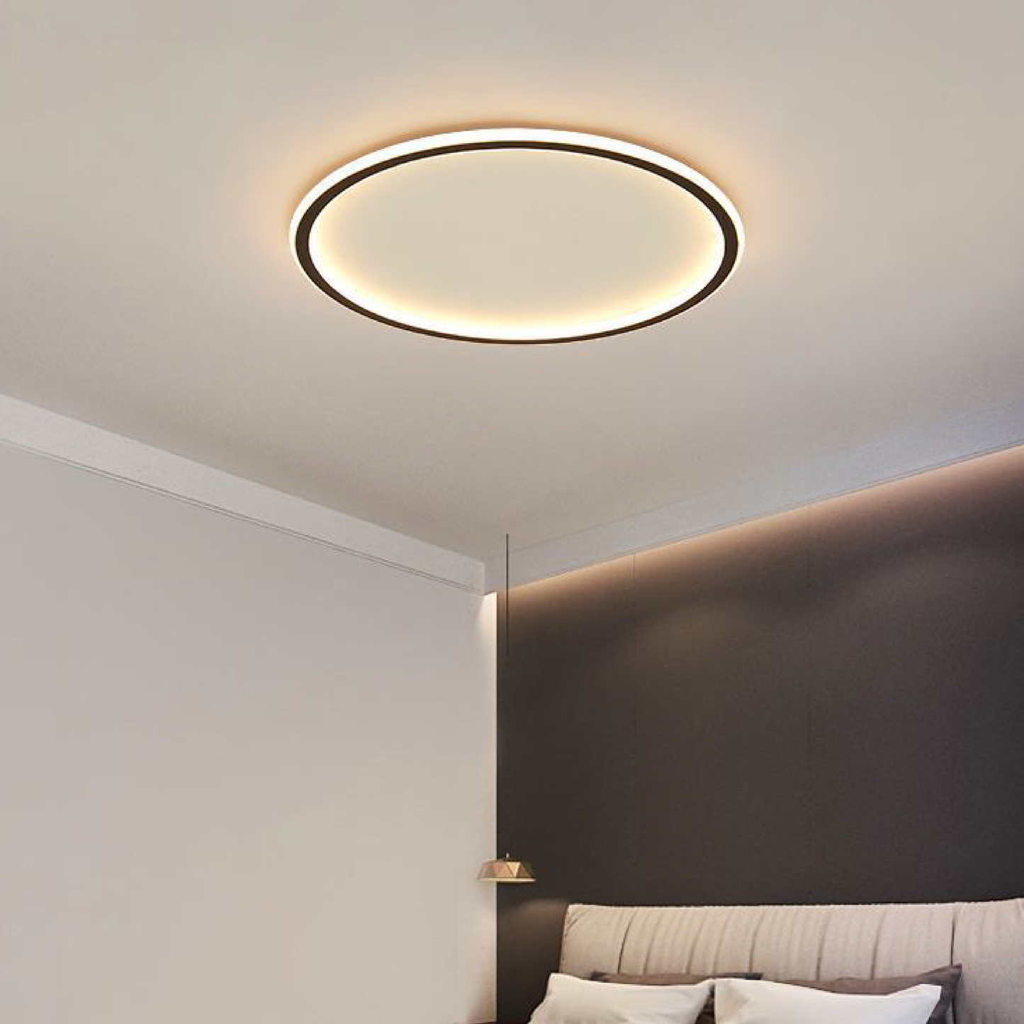 Modern Ceiling Lamp – Round Flush Mount Light for Scandinavian Living Rooms