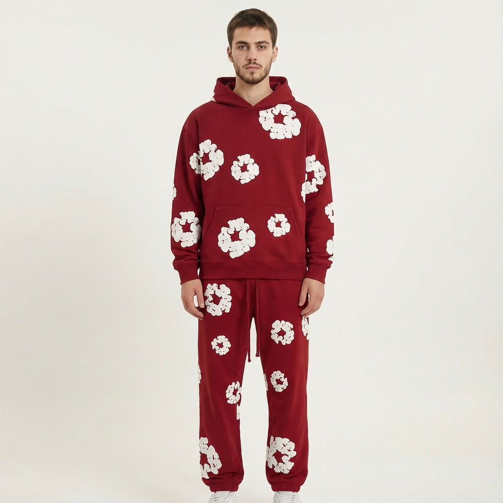 Chic Spring Sweatshirt for Men – Elegant Floral Design and Comfort