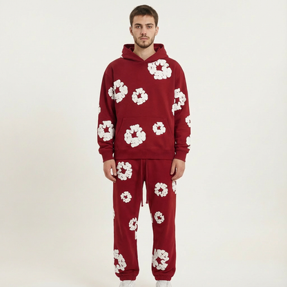 Chic Spring Sweatshirt for Men – Elegant Floral Design and Comfort