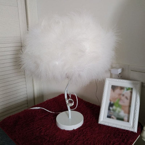 Table Lamp with White Cloud Pattern