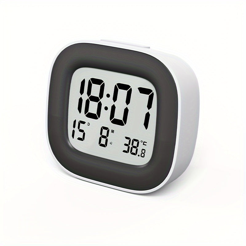 Digital Alarm Clock with Temperature Readout – Space-Saving Design