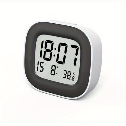 Digital Alarm Clock with Temperature Readout – Space-Saving Design