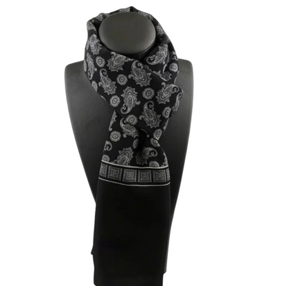 Plaid Silk Scarf for Men and Women – Warm Winter Accessory