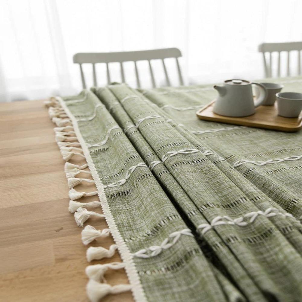 Chic Cotton-Linen Table Cover for Every Occasion
