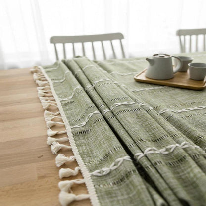 Chic Cotton-Linen Table Cover for Every Occasion