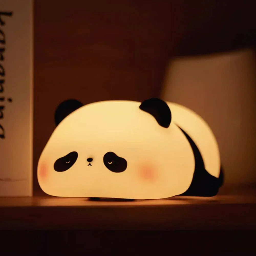 Touch-Controlled Rechargeable Night Light Lamp – Portable Squeeze Design