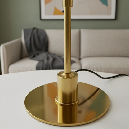 Minimalist Glass Shade Table Lamp for Scandinavian Style Bedroom