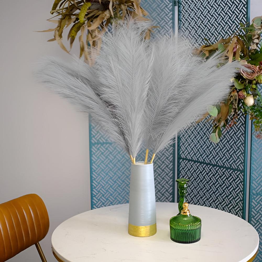 Chic Faux Grass Stems for Home Décor | Set of 3