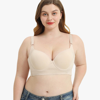 Deep Cup Push-Up Bra for Enhanced Curves