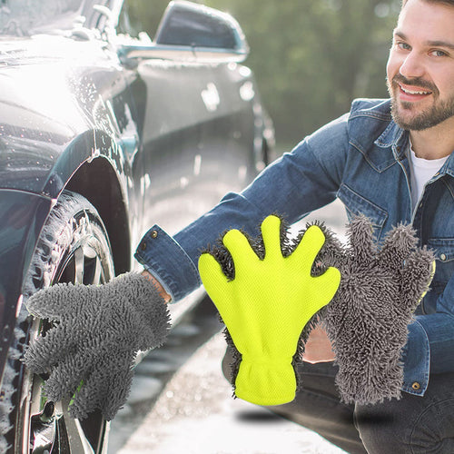 Buy One, Get One Free – Dual-Sided Five-Finger Car Wash Gloves
