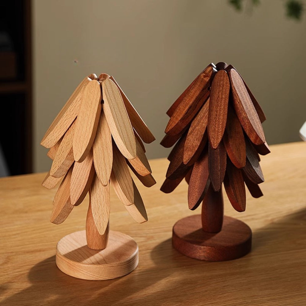 4-Piece Set of Bamboo Drink Coasters